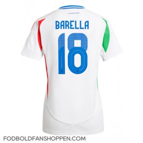 Italien Nicolo Barella #18 Udebanetrøje Dame EM 2024 Kortærmet